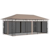 vidaXL Paviljon z mrežo proti komarjem 6x3x2,73 m taupe 180 g/m² Cene