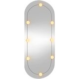  Zidno ogledalo s LED svjetlima 45 x 90 cm stakleno ovalno | shoptok.hr