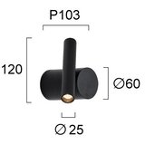  LED prigušiva zidna reflektorska svetiljka PLANET LED/4W/230V crna | Eponuda.com
