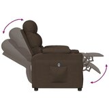  Električni naslonjač od tkanine tamnosmeđi | shoptok.hr