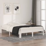  Okvir za krevet od masivnog drva bijeli 135x190 cm bračni | shoptok.hr