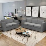  Dvodijelni set sofa od tkanine svijetlosivi | shoptok.hr