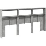 Ormarić za uzglavlje LED svjetlima boja betona 200x17x102 cm | Eponuda.com
