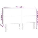  LED uzglavlje tamnosivo 160x5x118/128 cm baršunasto | shoptok.hr