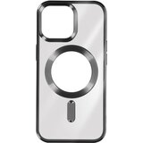 AVIZAR Silikonski ovitek MagSafe iPhone 15 Pro Chrome, serija ChroCam - crn, (20834154) Cene
