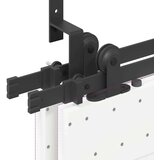 vidaXL Komplet opreme za drsna vrata 213,5 cm jeklo črne barve | Shoptok.si
