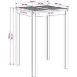  Stol za bar u vrtu Prirodna 70 x 68,5 x 105 cm | shoptok.hr