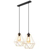  Luster na sajli KARO 2xE27/15W/230V zlatna/crna | Eponuda.com