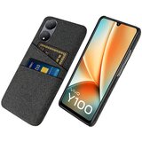 INORCO Ovitek za telefon z dvema režama za kartice za vivo Y100 5G, trdi računalnik + ovitek za mobilni telefon iz blaga, (22035991) Cene