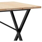  Blagovaonski stol X-oblika 140x80x75,5 cm od borovine i čelik | shoptok.hr