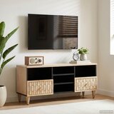  TV ormarić 100 x 33 x 46 cm od masivnog drva manga Smeđa | Shoptok.si