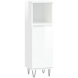 Maison Chic Kopalniška omarica - Kopalniški kabinet visok sijaj bela 30x30x100 cm inženirski les, (21794551) Cene