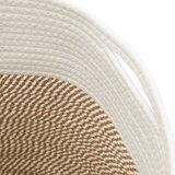 Košara za pohranu smeđe-bijela Ø 43 x 35 cm pamučna | shoptok.hr
