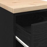 vidaXL Garažni ormar za odlaganje crni 30x51x85 cm masivne borovine | shoptok.hr