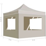  šator za zabave sa zidovima aluminijski 2 x 2 m krem | shoptok.hr