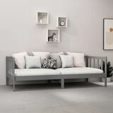  Dnevna postelja z vzmetnico 90x200 cm siva trdna borovina, (20645922) | Shoptok.si