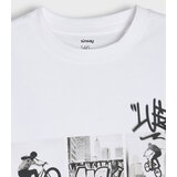 Sinsay Pamučna oversize majica s grafitnim printom | shoptok.hr