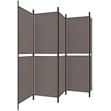 Sobna pregrada s 5 panela antracit 250 x 180 cm od tkanine | Eponuda.com