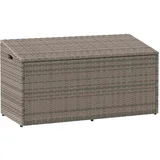 vidaXL Vrtna kutija za odlaganje siva 110x50x58 cm od poliratana