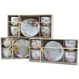 Gusto Casa Set skodelica za čaj s podstavkom Flower Box 210ml / 4 kos / več vzorcev / porcelan, (21317773) | Shoptok.si