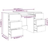  Pisalna miza dimljeni hrast 140x50x77 cm konstruiran les, (20640628) | Shoptok.si