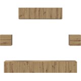 vidaXL Set TV omaric Drugo 7 pcs Obrtniški hrast 80 x 30 x 30 cm | Shoptok.si