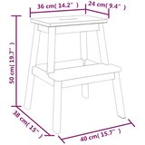 Stolac s 2 stepenice 40x38x50 cm od masivnog bagremovog drva | shoptok.hr