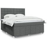 vidaXL Box spring postelja z vzmetnico temno siva 180x200 cm blago | Shoptok.si