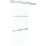 Furnova Drsna vrata ESG steklo in aluminij 90x212 cm srebrna, (21944659) | Shoptok.si