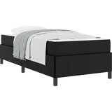 vidaXL Posteljni okvir z vzmetnico Črna 100 x 200 cm Umetna koža | Shoptok.si