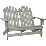 vidaXL Vrtni dvosjed Adirondack od masivne jelovine sivi Cijene