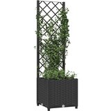 vidaXL Vrtna sadilica s rešetkom crna 40 x 40 x 136 cm PP | shoptok.hr