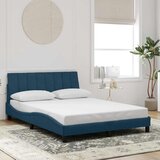 Okvir kreveta s LED-om bez madraca Hanko plavi 120 x 200 cm baršunasti | shoptok.hr