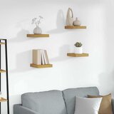  Polica na zidu 4 pcs Bež 23 x 23,5 x 4 cm Konstruirano drvo | shoptok.hr
