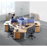 eurokraft pro CONTACT - Pisarniški regal, 2 polici, imitacija bukve | Shoptok.si
