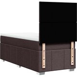  Krevet s oprugama i madracem tamnosmeđi 90 x 200 cm od tkanine | shoptok.hr