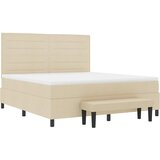  Krevet s opruga kutije s jastukom Krema 180 x 200 cm tkanina | shoptok.hr