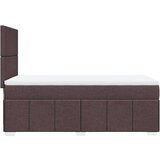  Krevet s oprugama i madracem tamnosmeđi 90 x 190 cm od tkanine | shoptok.hr
