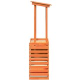 Vanjski barski stol s krovom smeđi 112 5 x 57 x 195 5 cm drveni | shoptok.hr