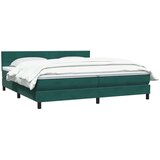 Box Spring krevet s madracem tamno zeleni 180x220 cm baršun | shoptok.hr