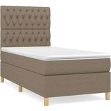  Box spring postelja z vzmetnico taupe 90x190 cm blago, (20792034) | Shoptok.si