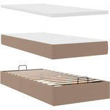 vidaXL Otomanski posteljni okvir z vzmetnico kapučino 100x200 cm, (21609145) | Shoptok.si