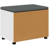  Klupa za hodnik s jastukom s policom Bijeli 60 x 38 x 46 cm | shoptok.hr