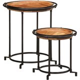 vidaXL 2 kosa stranske mize Set masivni les Acacia | Shoptok.si