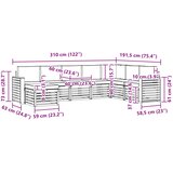  Set vanjskih sofa 8 pcs Bijela i antracit 310 x 191,5 x 73 cm | shoptok.hr