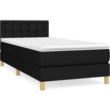  Box spring postelja z vzmetnico črna 90x200 cm blago, (20726338) | Shoptok.si