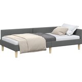  Kutni okvir kreveta Tamno siva 90 x 200 cm tkanina | shoptok.hr