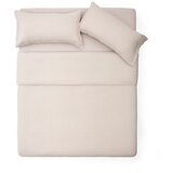 Kave Home Sivo-bež posteljnina za zakonsko posteljo/podaljšana iz mešanice lana 240x220 cm Simmel – | Shoptok.si