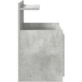 vidaXL Noćni ormarić s 2 ladice, betonsko siva 40x36,5x62 cm | shoptok.hr