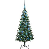 vidaXL Umjetna preddekorirana božićna jelka Zelena 150cm PVC in kovina | Shoptok.si